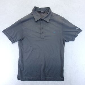 Travis Mathew Men's Polo Golf Gray Size M Pumpkin Ridge Stitching Logo